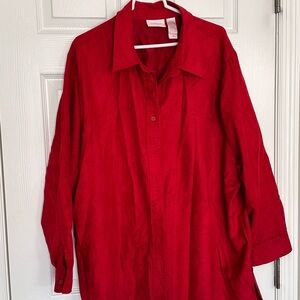 Liz Claiborne Bold Red Blouse